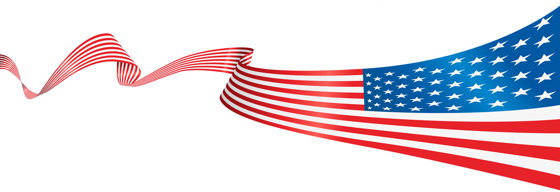 Flag - Usa Flag Banner Png (1860x638)