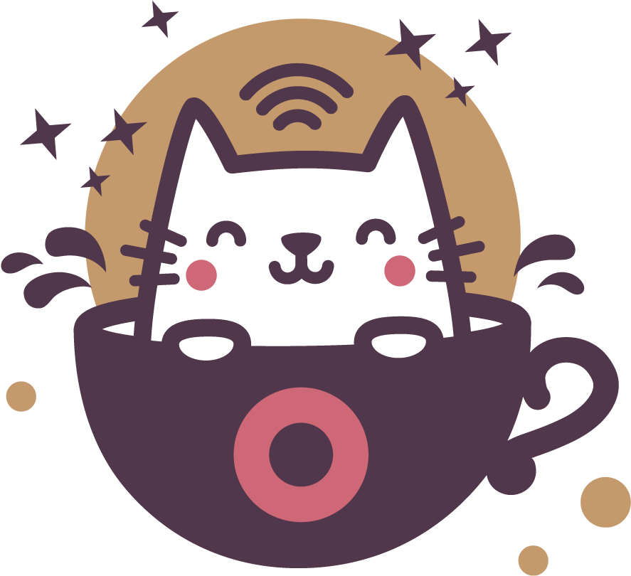 A Great Reason To Celebrate - Coffee Cat Clip Art (1000x1000)