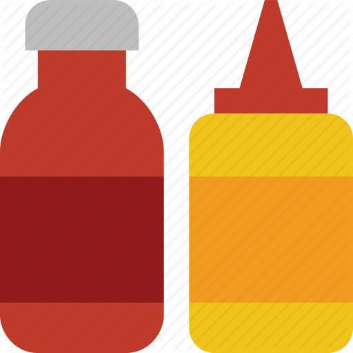 Ketchup And Mustard Bottle Png (512x512)