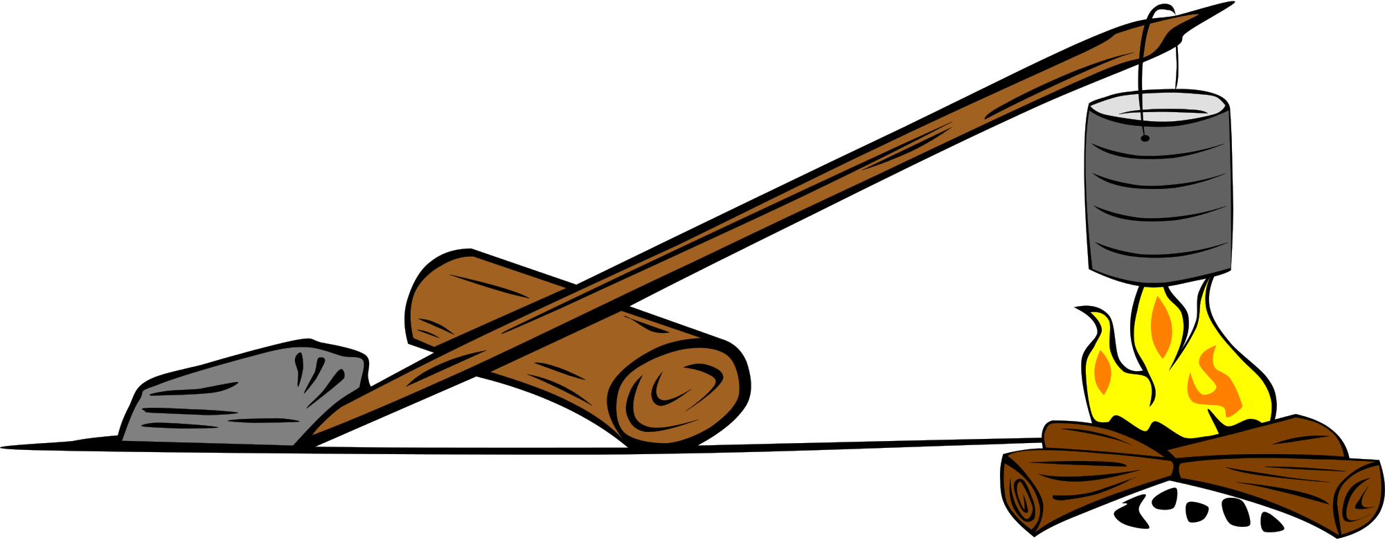 Free Campfires And Cooking Cranes - Crane Fire (2000x780)