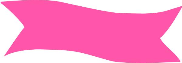 Blue Banner Transparent Png Image - Pink Ribbon Banner Png (600x208)
