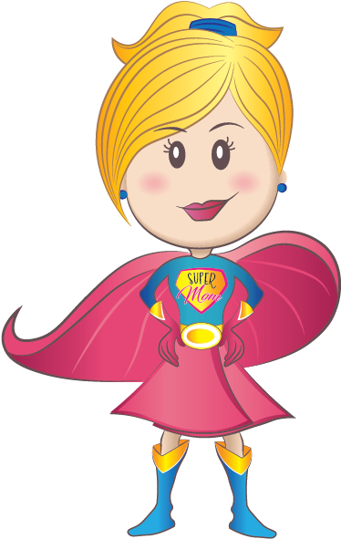 Book Tickets For Learn To Combat Stress - Super Mom Animated (527x696)