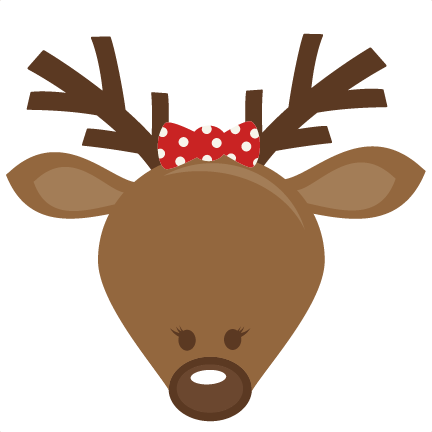 Cute Girl Reindeer Head Svg Cutting Files For Scrapbooking - Christmas Cookie Svg (432x432)
