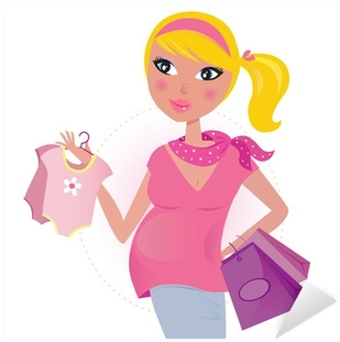 Pregnant Mom On Shopping For Child / Baby Girl - Hamile Erkek Bebek (400x400)