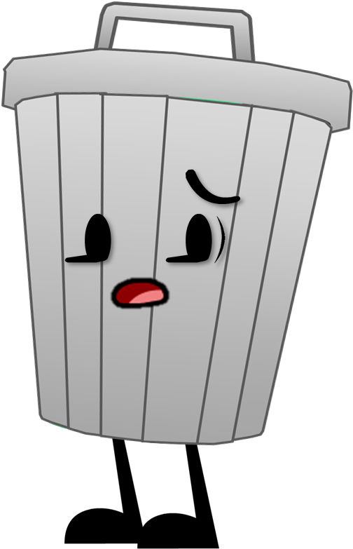 Noo Trash Can - Transparent Cartoon Trash Can (550x813)