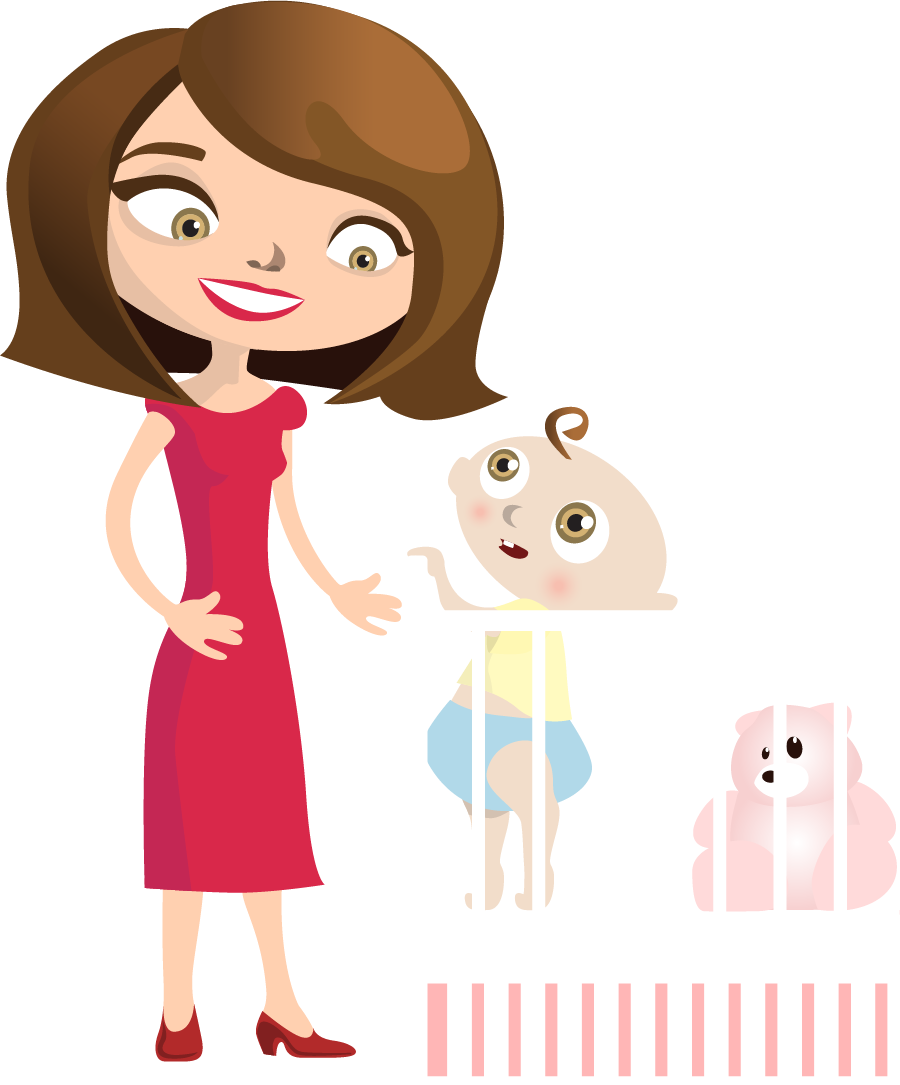 Infant Mother Child Illustration - Infant Mother Child Illustration (900x1085)