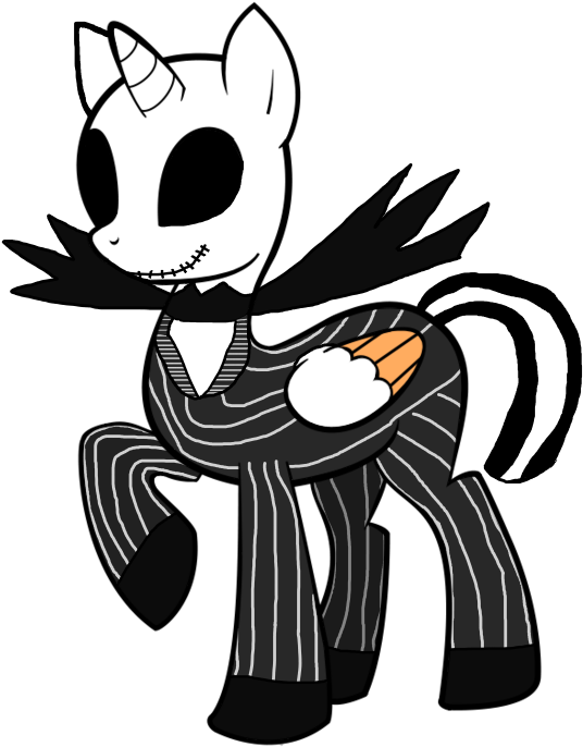 Jack Skellington Pony By Z3p0chicken - Cartoon (550x730)