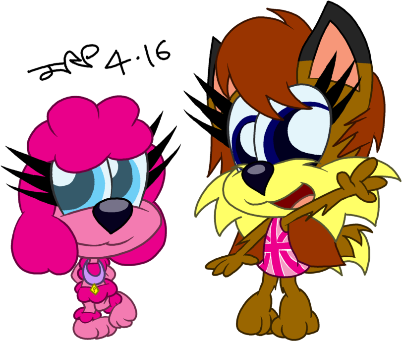 Penny And Foxie By Jimmycartoonist - Cartoon (900x748)