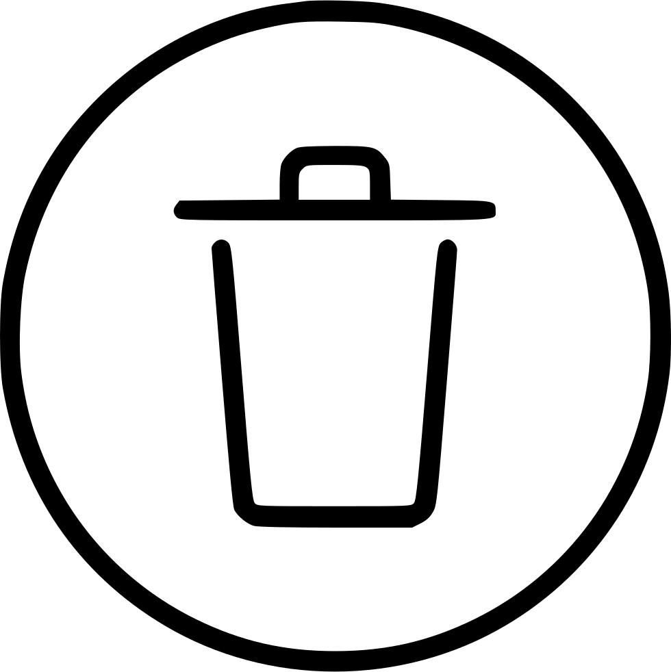 Trash Bin Remove Recycle Delete Trashcan Can Comments - Mobile Drawing Png (980x982)