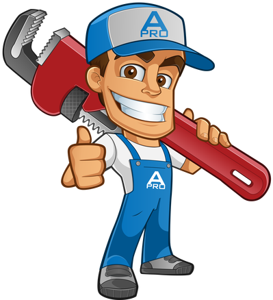 A Pro Plumbing - Cartoon Plumber (485x450)