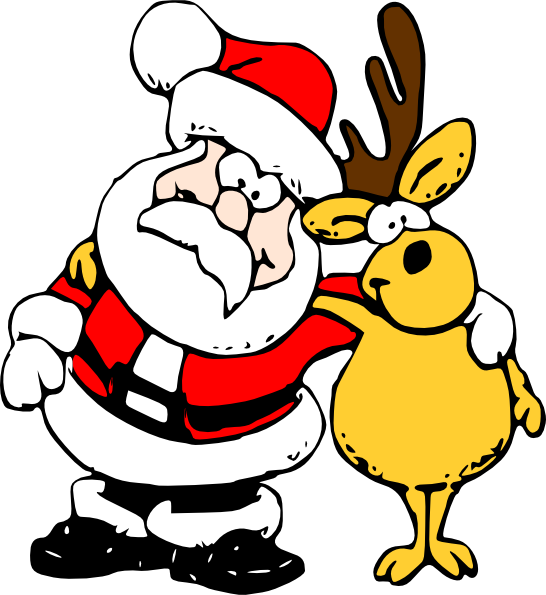 Funny Santa Clip Art (546x595)
