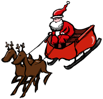 Christmas, Comic Characters, Father - Santa Claus Clipart Cars (359x340)