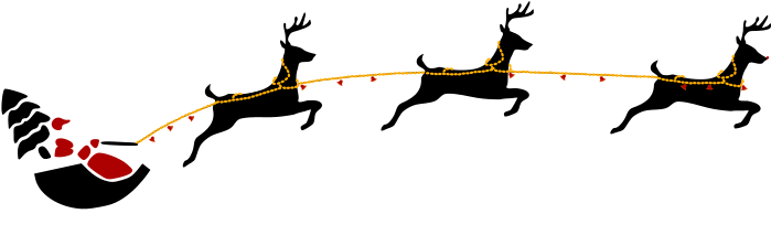 Santa Reindeer Flying Clipart - Nara (958x677)