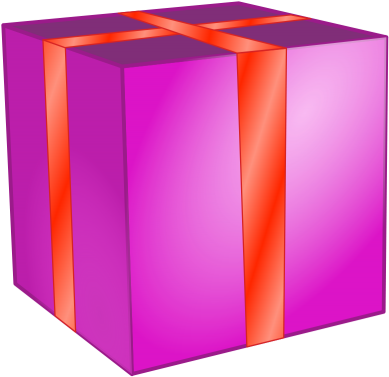 Birthday Present Clipart - Christmas Present Without Bow (400x387)
