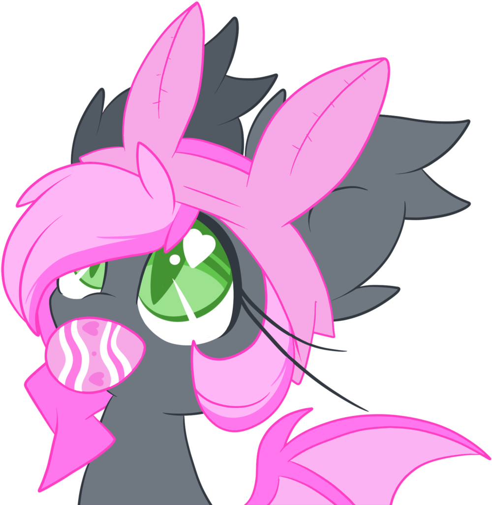 Lorehoshiko, Bat Pony, Bunny Ears, Cute, Heart Eyes, - Cartoon (1205x1024)