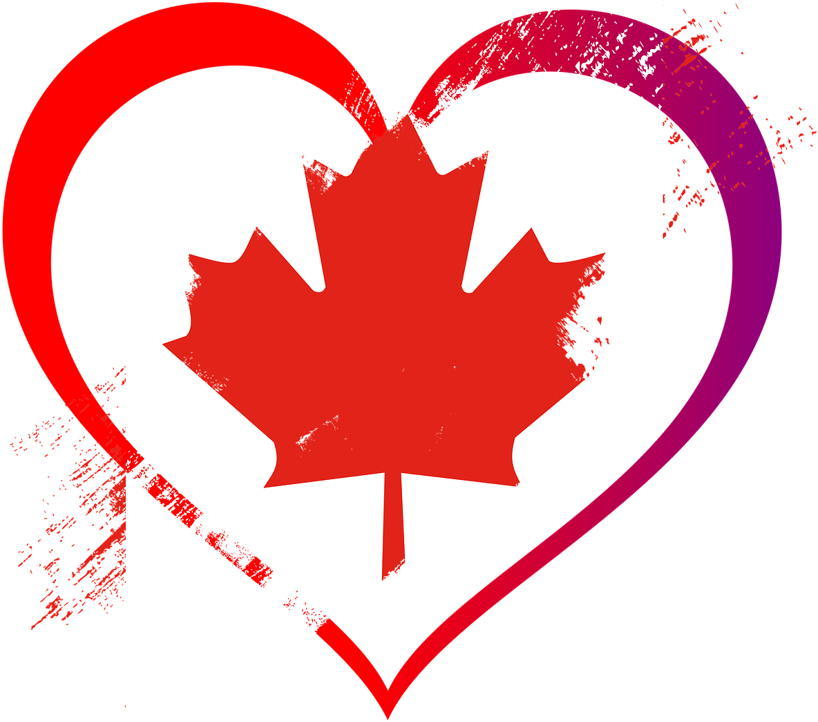 Flag Heart Love Canada Nation Png Image - Canadian Flag (1280x1280)