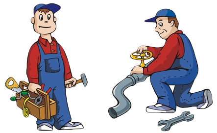 Zaragoza Plumbing - Cartoon Pictures Of Builders (443x271)