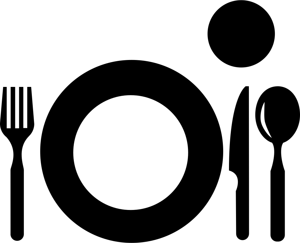 Plate With Cutlery And Glass From Top View Svg Png - Plato Vaso Y Cubiertos (980x794)