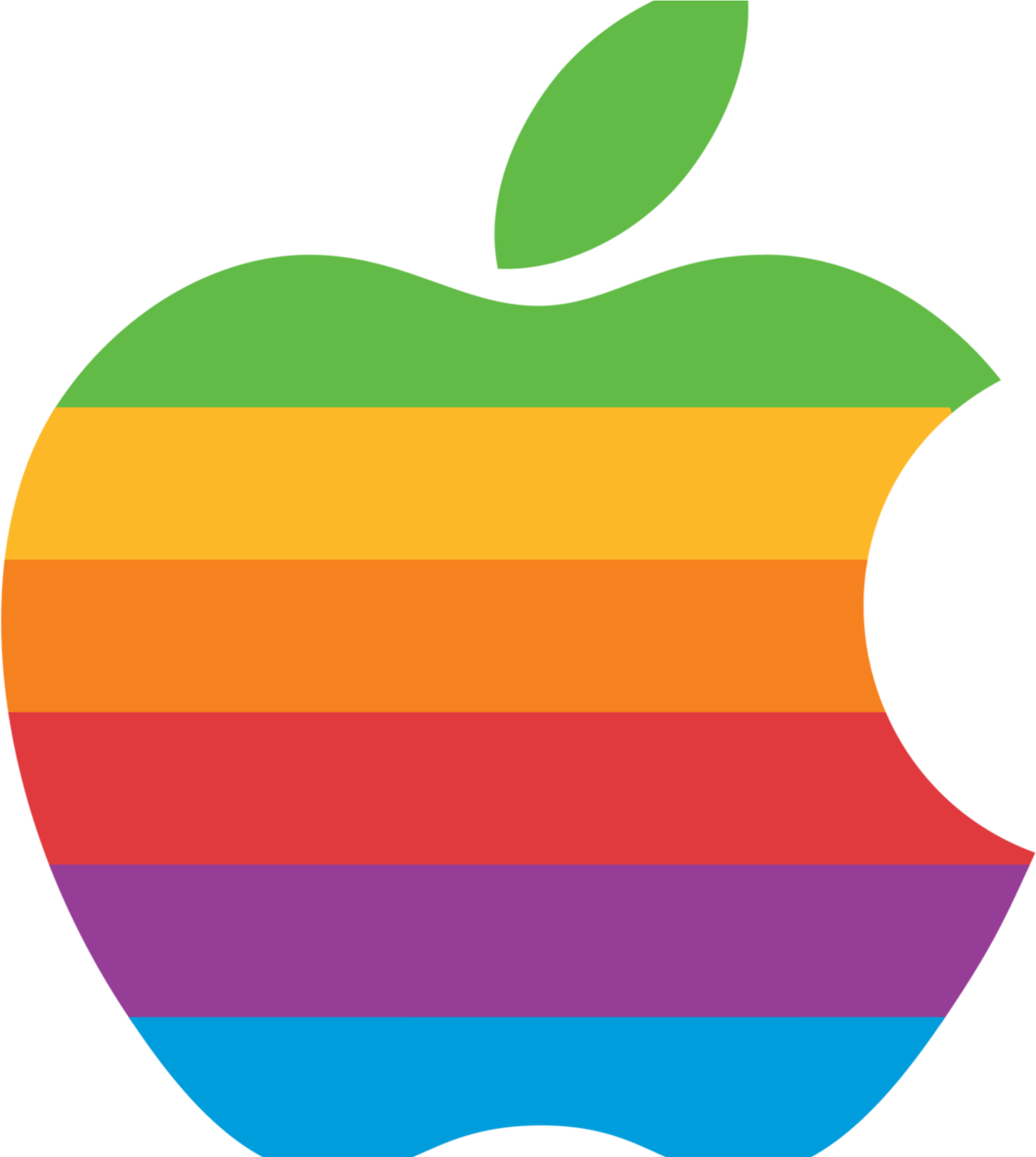 Related To Colored Apple Logo - Apple Rainbow Logo Png (2048x2048)