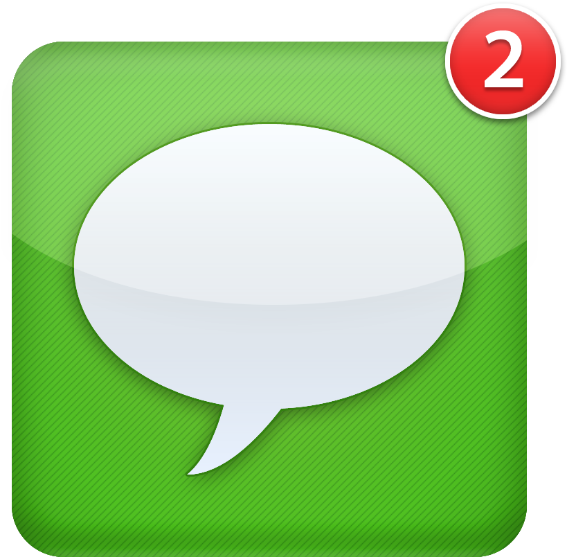 Transparent Background Text Message - Iphone Messages Icon Transparent (1000x1000)