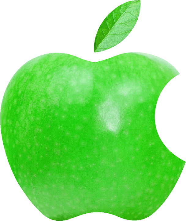 Apple Logo Outline 29, Buy Clip Art - Granny Smith (608x720)