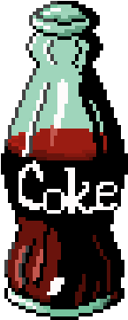Pixel Art Coke Bottle Cocacola Bottle Coke Glass Bottle - Coca Cola Pixel Art (400x400)
