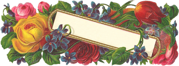 Yellow Rose Floral Tag - Picture Frame (600x222)