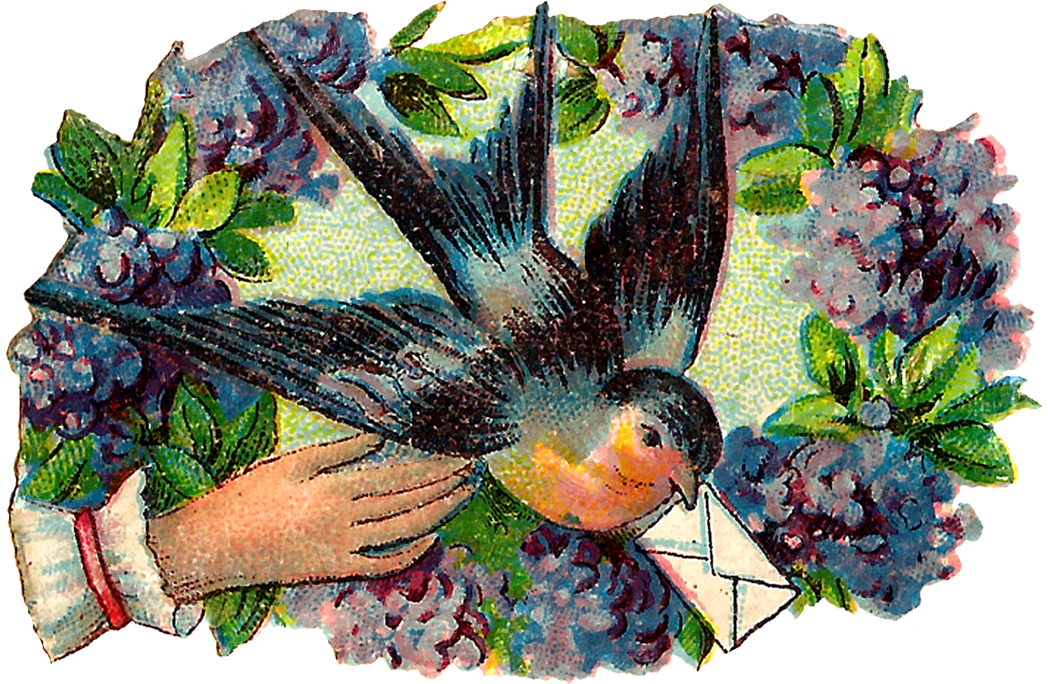 The Firs Digital Bird Image Has A Blue Bird Delivering - Romance (1600x1102)