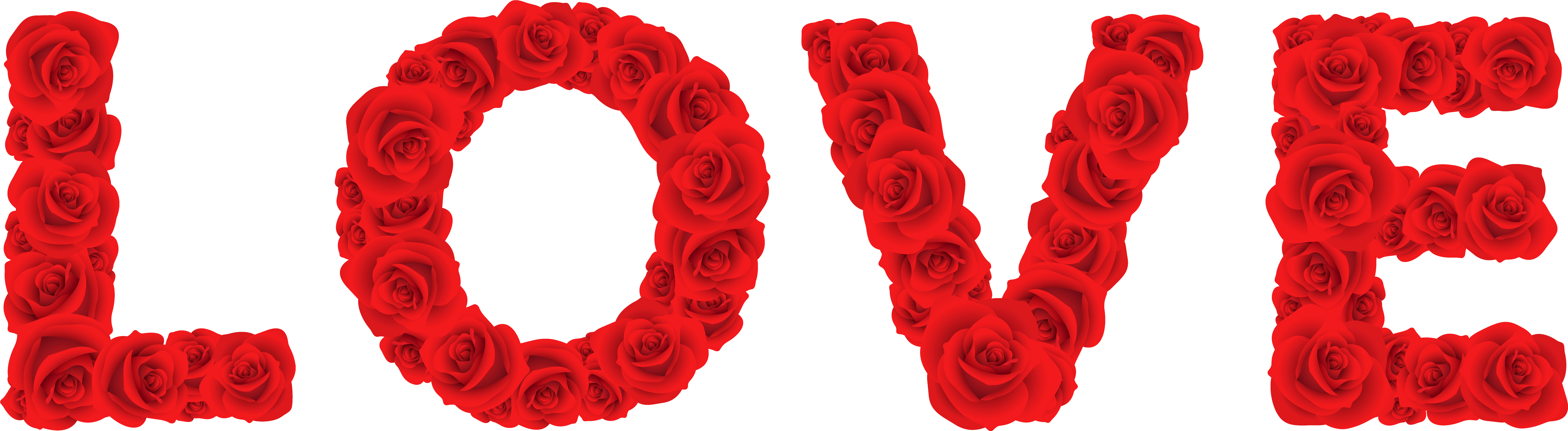 Love Of Roses Transparent Png Clip Art Image - Transparent Background Love Png (8000x2339)