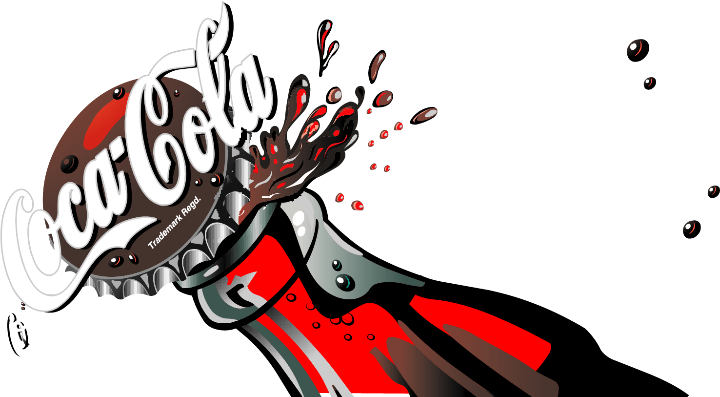 Coca Cola Soft Drink Rc Cola - Free Vector Coca Cola (1488x825)