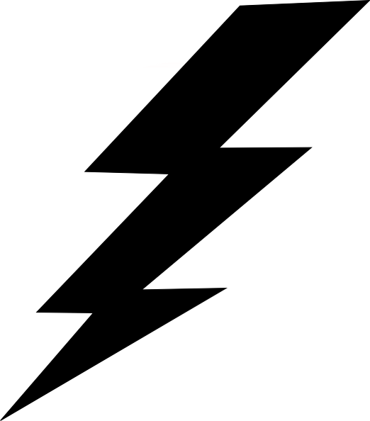 Thunder Bolt Plain Clip Art At Clker - Thunder Icon (522x594)