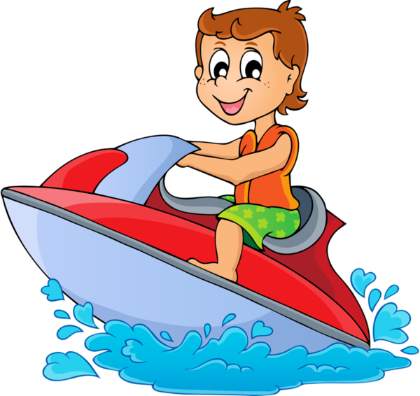 Personnages, Illustration, Individu, Personne, Gens - Water Sports In Cartoon (600x566)