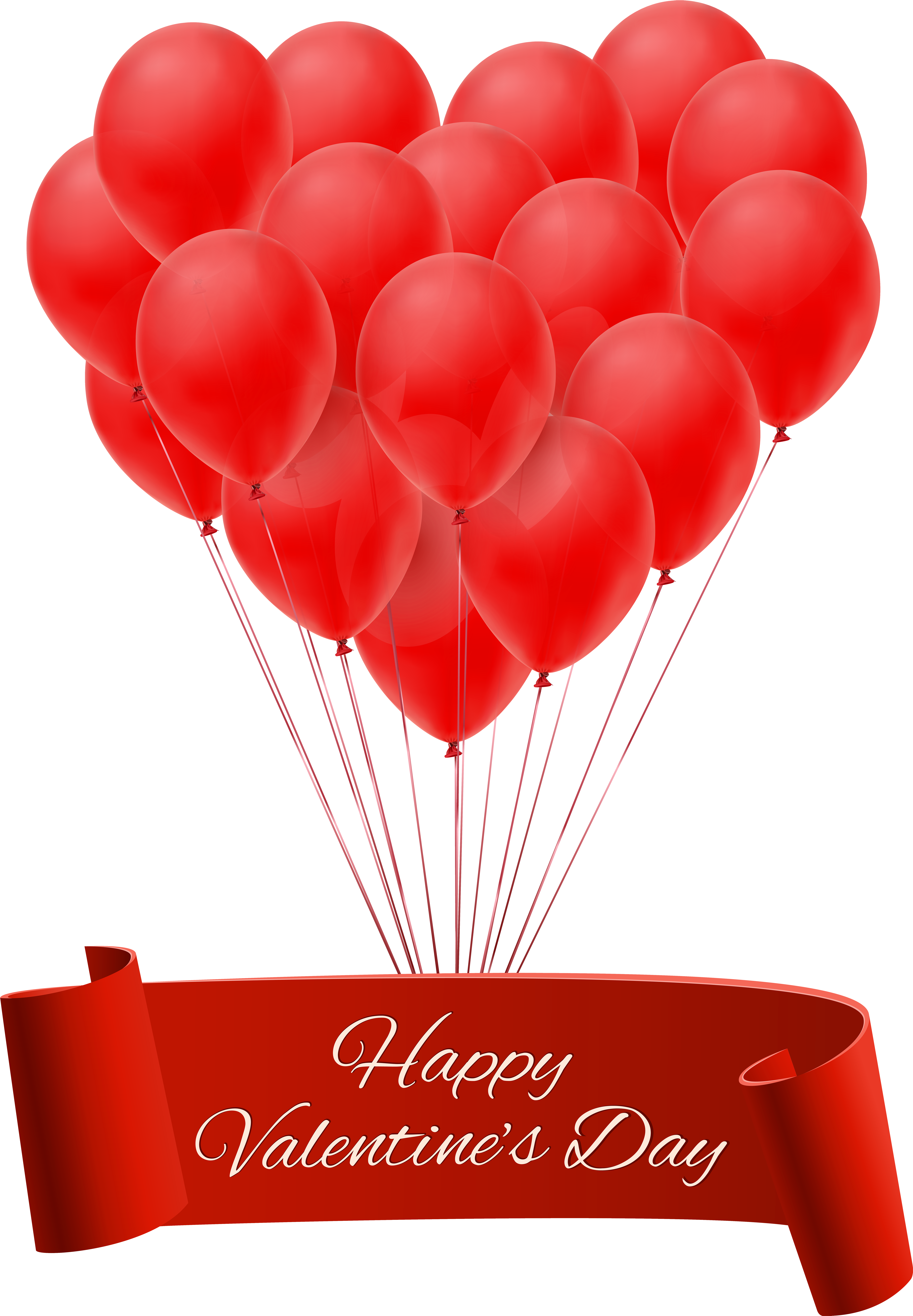 Banners For St - Happy Valentines Day Balloons (5553x8000)