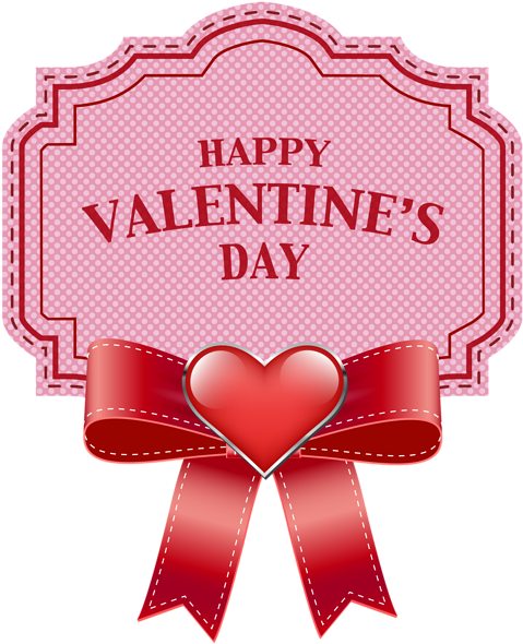 Love Clipart Happy Valentines Day - Happy Valentines Day Labels (525x600)