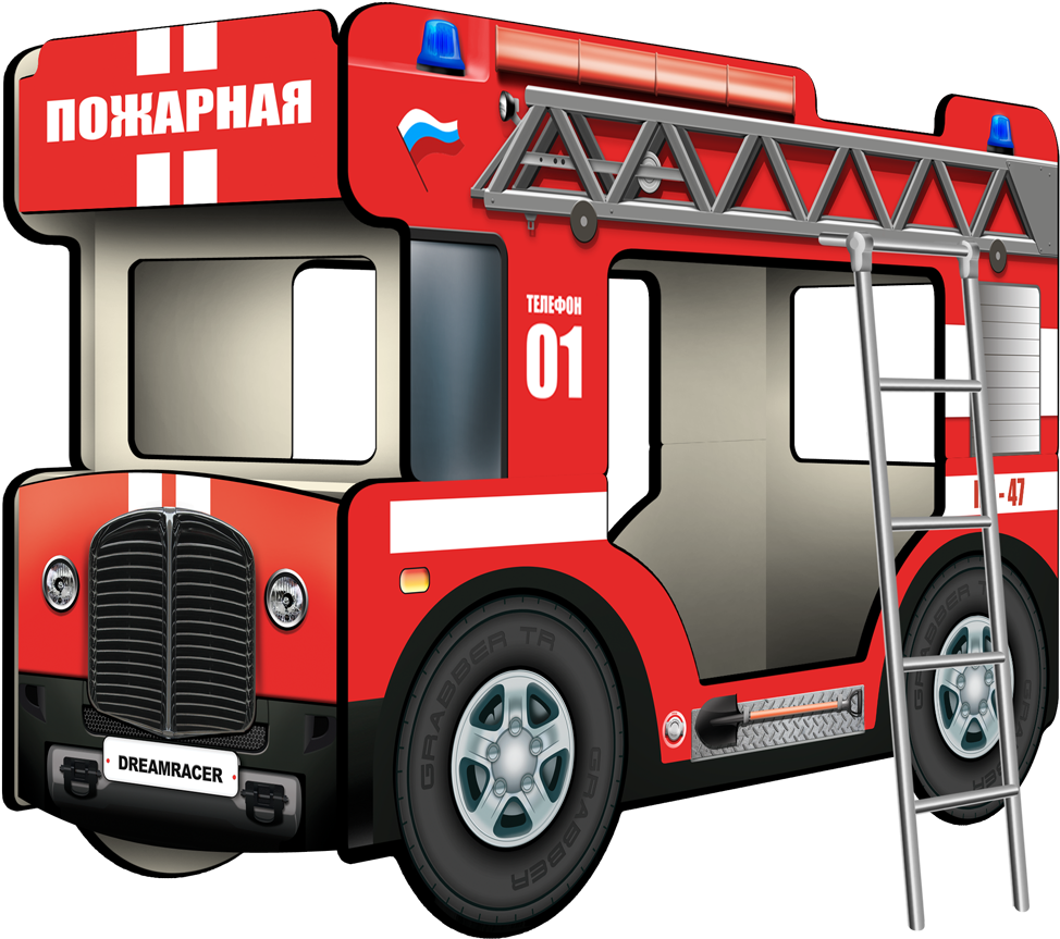 Двухъярусная Кровать-автобус Слипинбас "пожарный" - Bunk Bed (1100x1100)