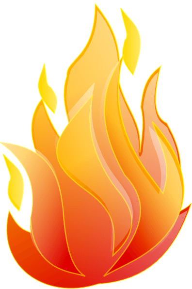 Animated Fire Clipart - Fire Clipart No Background (396x596)