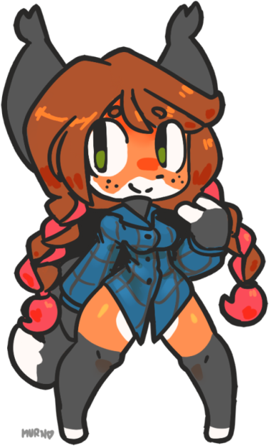 A Very Cute Flannel Fox Art Trade With @creativityfox166 - Flannel (500x709)