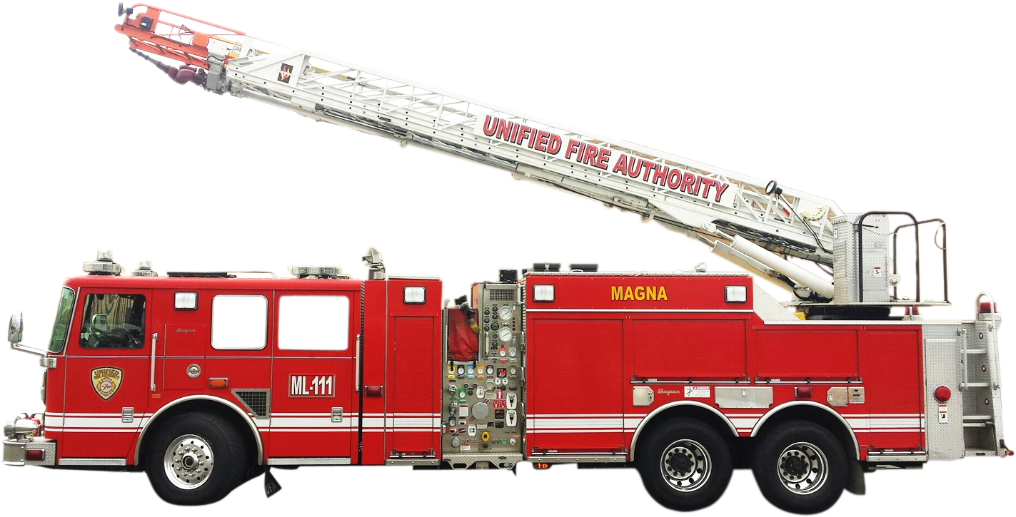 Ladder Fire Truck Png (1500x803)