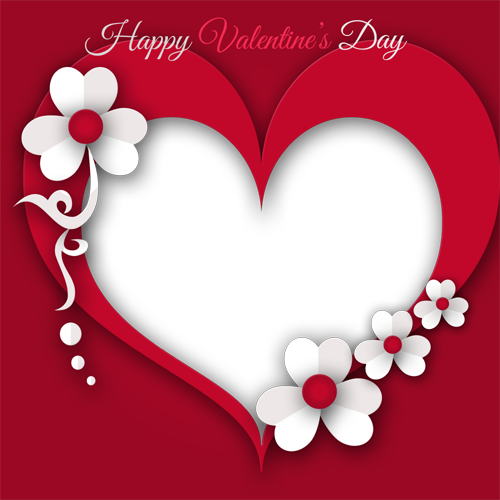 Beautiful Heart Photo Frame With Your Custom Photo - Valentine Day Photo Frame (500x500)
