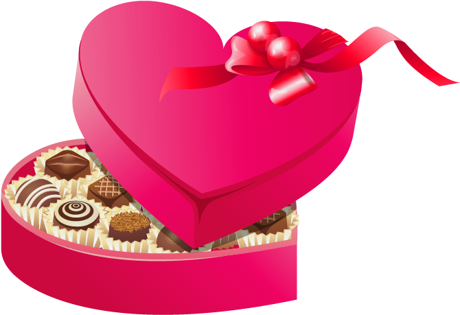 Valentine Chocolate Clipart Valentines Chocolates Png - Valentines Day Chocolate Clip Art (720x504)