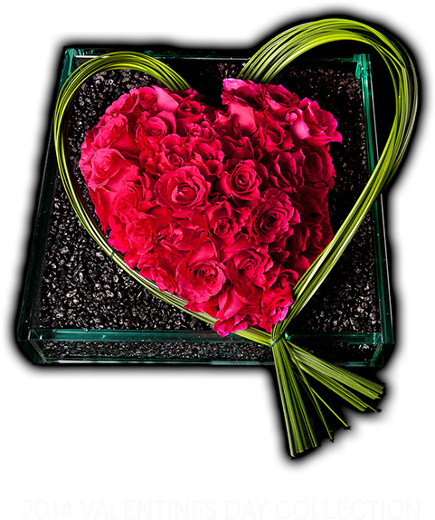 Mahir Florals, Heart Shaped Rose Flower Arrangement - Garden Roses (480x600)
