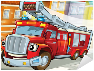 The Fire Truck To The Rescue -illustration For The - Happy Plant Набор Для Выращивания Город Машин (400x400)