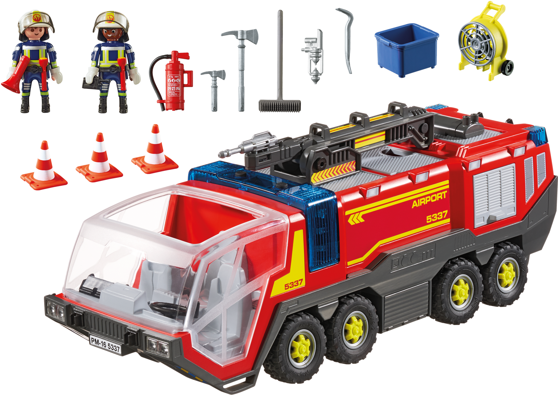 Playmobil City Action Пожарная Машина С Командой Специалистов - Playmobil Airport Fire Engine With Lights And Sound (1920x1344)