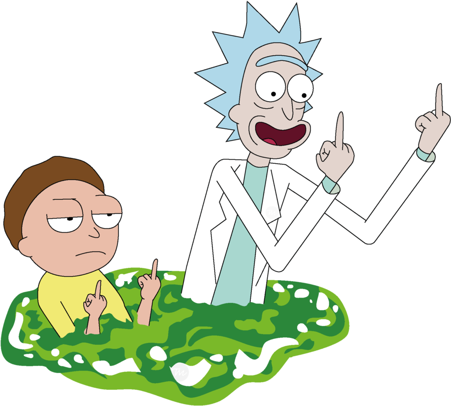 Png Rick And Morty Ohne Schatierung By Lalingla - Rick And Morty Png (1280x1223)