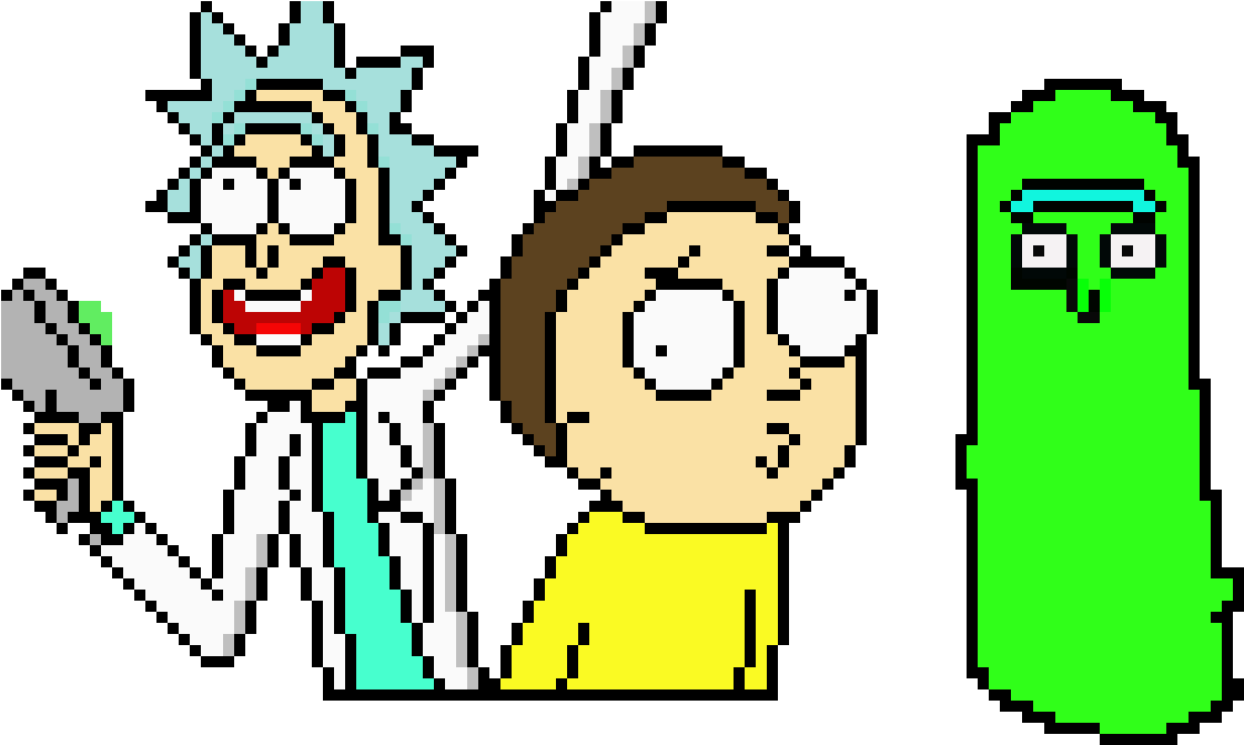 Rick And Morty Pixel Art - Rick And Morty Pixel Art (1310x720)