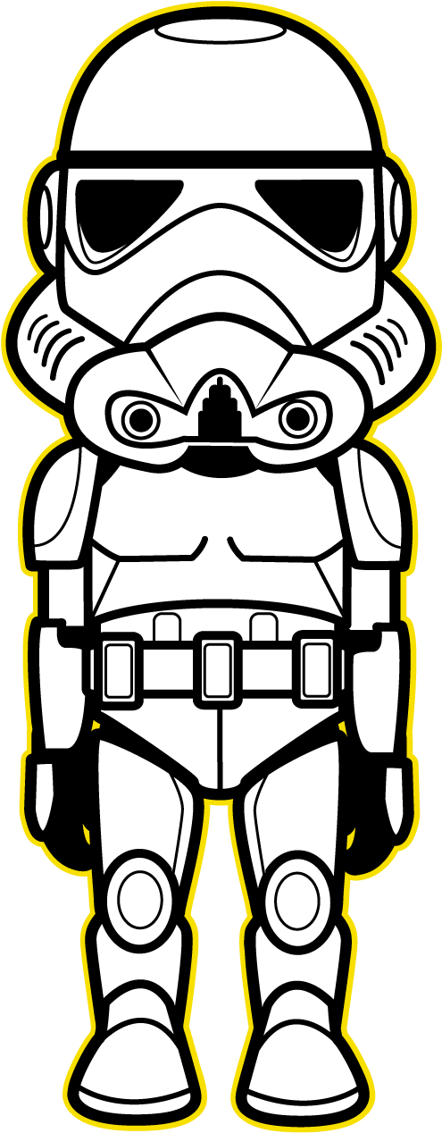 Star Wars Kawaii Saga By Kepala Kardus, Via Behance - Star Wars Character Cartoon (1200x1500)
