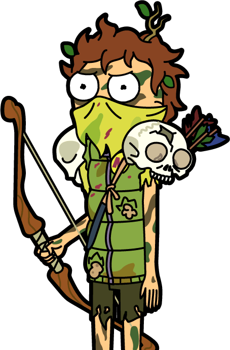 Wild Man Morty - Pocket Mortys Png (454x690)