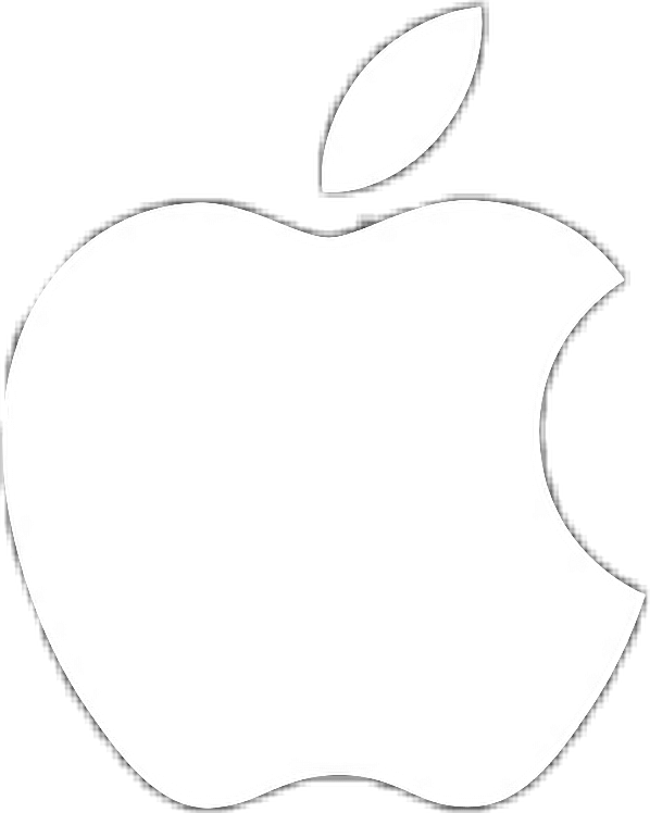 Mac Logo White Png (598x748)