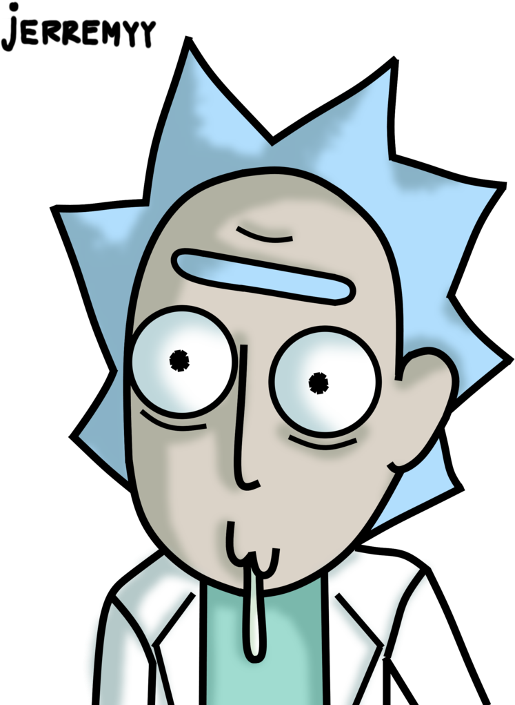 Rick's Drool By Jerremyy - Rick And Morty Ricks Face (774x1032)
