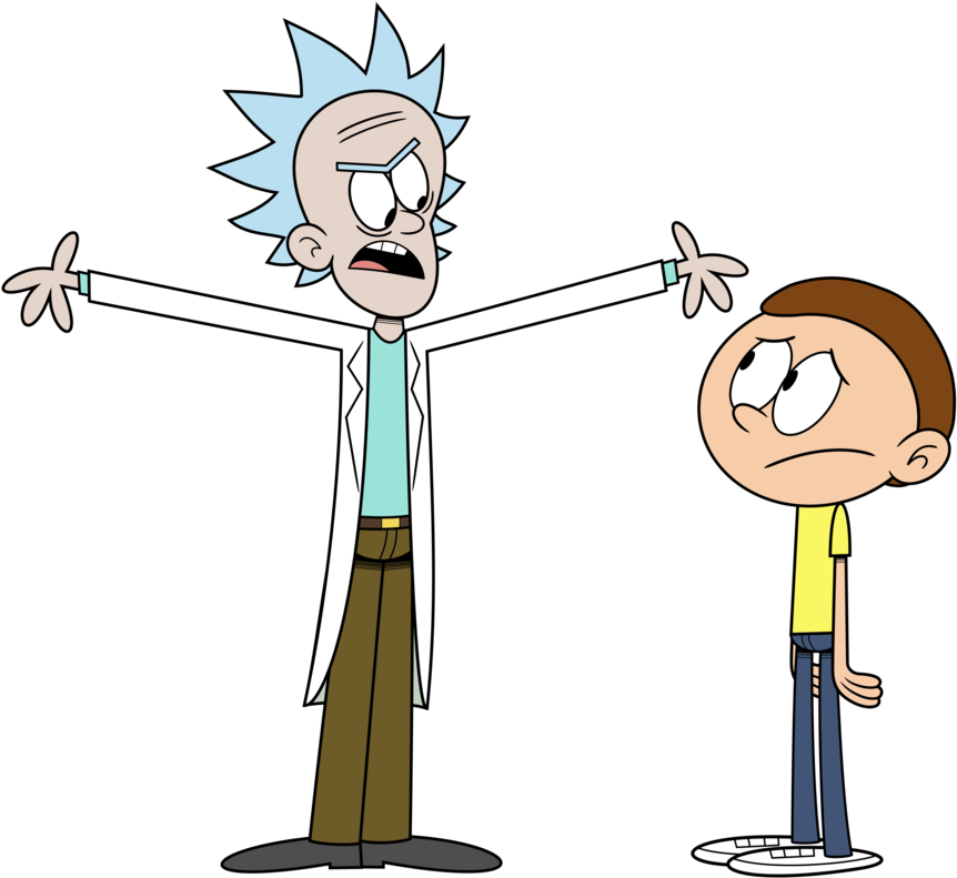 [vector] Rick And Morty - Rick And Morty Loud House (1000x800)